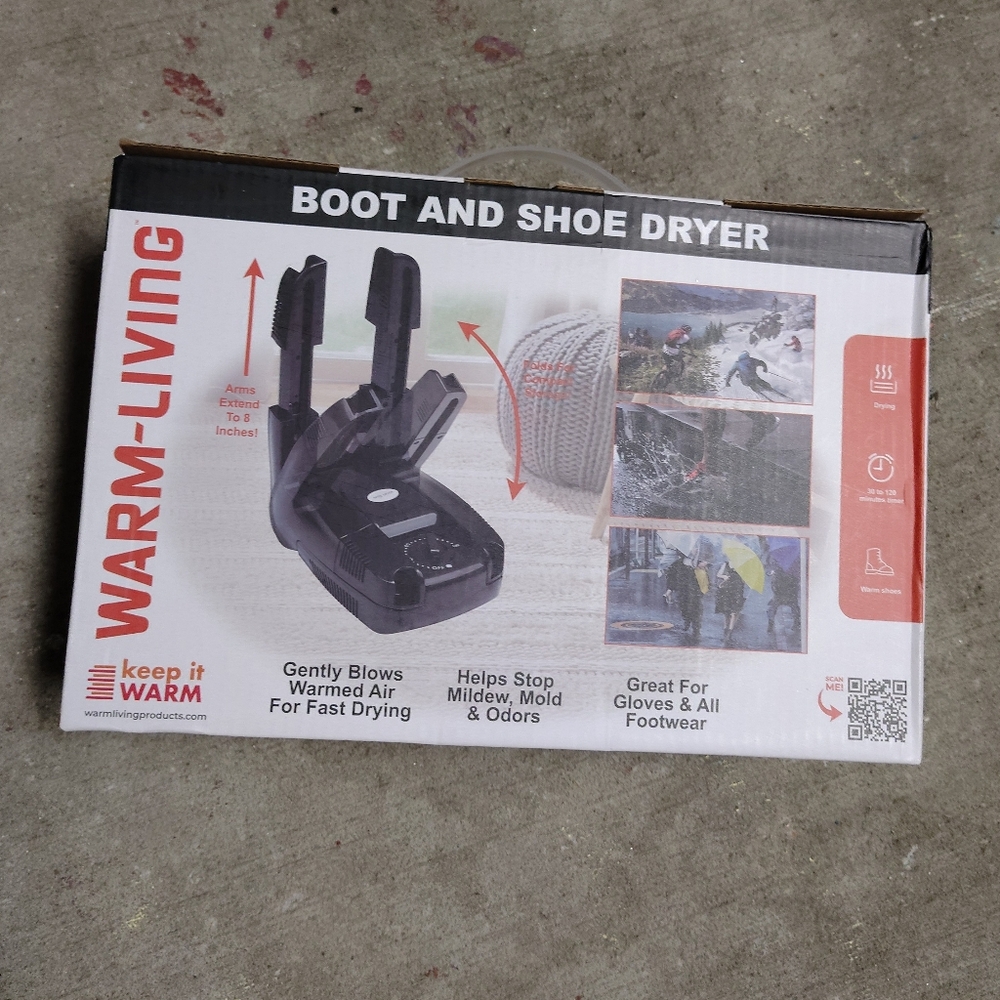 Brand NEW Warm-Living “Keep It Warm” Boot and Shoe Dryer Adjustable Timer
